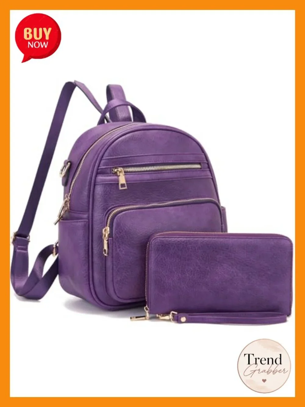 Small Backpack Purse for Women with Wallet Adjustable Strap Faux Leather